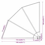 vidaXL Záclona na balkónové súkromie Čierna 140 x 140 cm látka – Obrázok 10