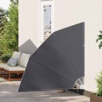 vidaXL Záclona na balkónové súkromie Čierna 140 x 140 cm látka – Obrázok 3