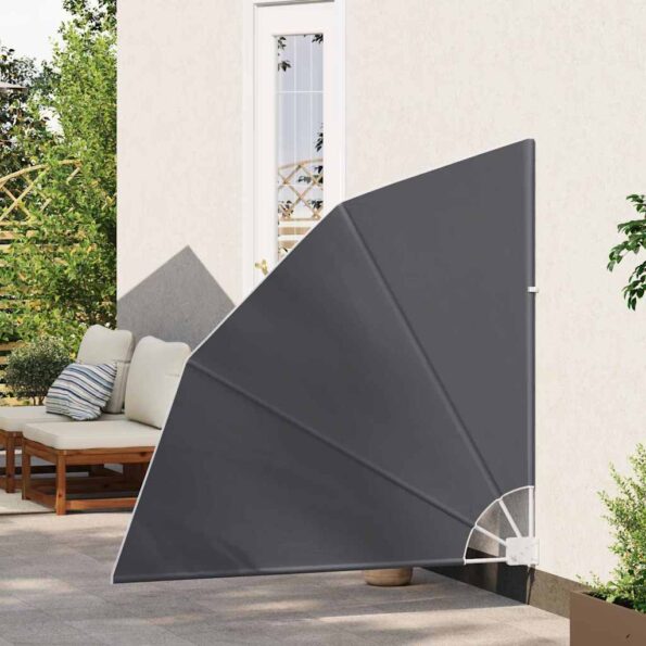 vidaXL Záclona na balkónové súkromie Čierna 140 x 140 cm látka – Obrázok 3