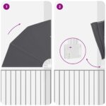 vidaXL Záclona na balkónové súkromie Čierna 140 x 140 cm látka – Obrázok 8