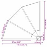 vidaXL Záclona na balkónové súkromie Krémová 115 x 115 cm látka – Obrázok 10