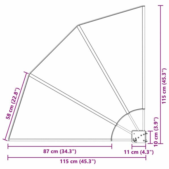 vidaXL Záclona na balkónové súkromie Krémová 115 x 115 cm látka – Obrázok 10