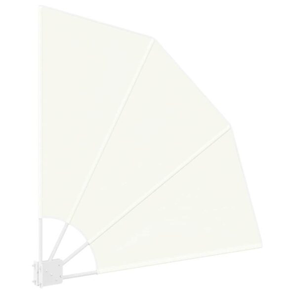 vidaXL Záclona na balkónové súkromie Krémová 115 x 115 cm látka – Obrázok 5