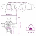 vidaXL Stan so strechou Šedá a oranžová 492 x 492 x 275 cm Polyester – Obrázok 11