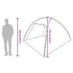 vidaXL Stan chata so strechou Modrá 370 x 230 x 185 cm taft – Obrázok 12