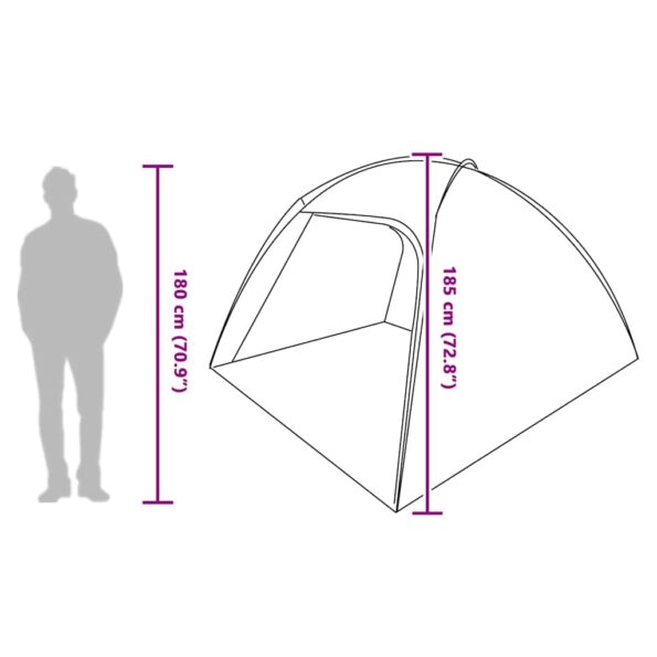 vidaXL Stan chata so strechou Modrá 370 x 230 x 185 cm taft – Obrázok 12