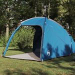 vidaXL Stan chata so strechou Modrá 370 x 230 x 185 cm taft – Obrázok 3