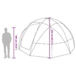 vidaXL Dómový stan so strechou Zelená 475 x 475 x 235 cm taft – Obrázok 11
