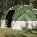 vidaXL Dómový stan so strechou Zelená 475 x 475 x 235 cm taft – Obrázok 3