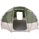 vidaXL Dómový stan so strechou Zelená 475 x 475 x 235 cm taft – Obrázok 4