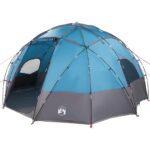 vidaXL Dómový stan so strechou Modrá 475 x 475 x 235 cm taft – Obrázok 2