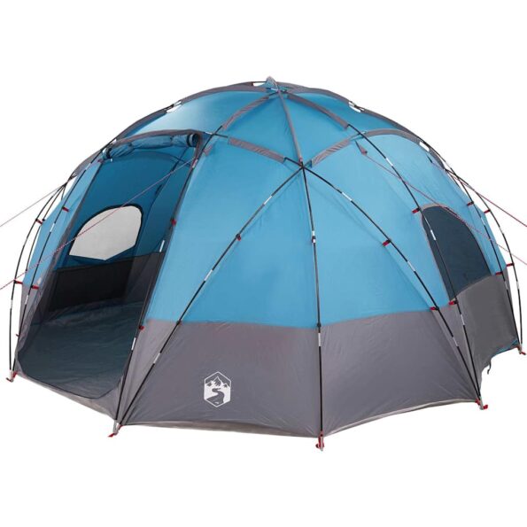 vidaXL Dómový stan so strechou Modrá 475 x 475 x 235 cm taft – Obrázok 2