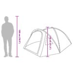 vidaXL Kempingový stan so strechou Zelená 308 x 268 x 130 cm Polyester – Obrázok 12