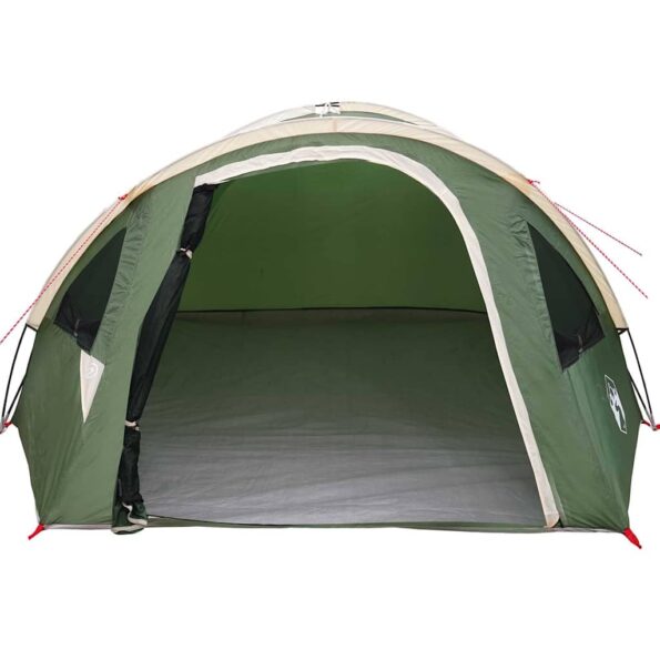 vidaXL Kempingový stan so strechou Zelená 308 x 268 x 130 cm Polyester – Obrázok 4