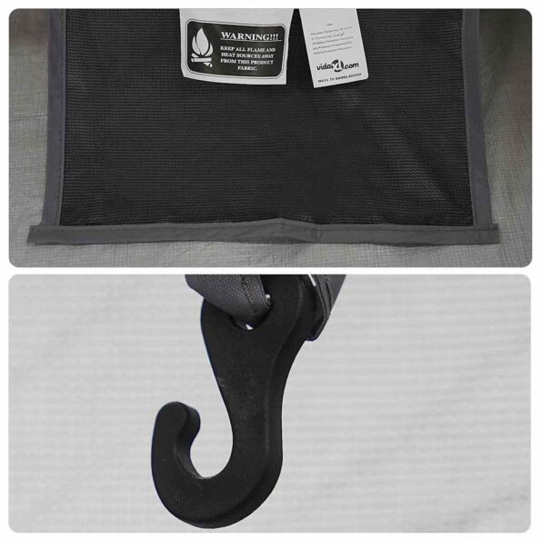 vidaXL Vnútorný stan Čierna 208 x 140 x 175 cm Sieťovina – Obrázok 9