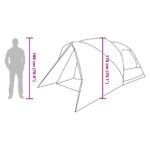 vidaXL Dómový stan pre 4 osoby so strechou Zelená 455 x 252 x 178 cm – Obrázok 12