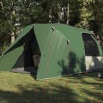 vidaXL Dómový stan pre 4 osoby so strechou Zelená 455 x 252 x 178 cm – Obrázok 3