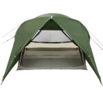 vidaXL Dómový stan pre 4 osoby so strechou Zelená 455 x 252 x 178 cm – Obrázok 4
