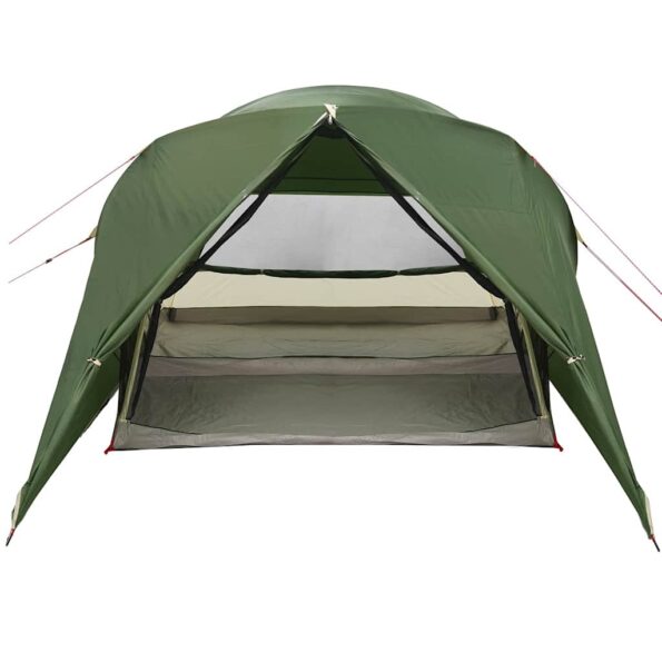 vidaXL Dómový stan pre 4 osoby so strechou Zelená 455 x 252 x 178 cm – Obrázok 4