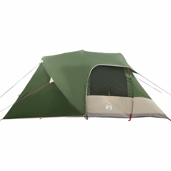 vidaXL Dómový stan pre 4 osoby so strechou Zelená 455 x 252 x 178 cm – Obrázok 5