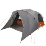 vidaXL Dómový stan pre 4 osoby Šedá a oranžová 455 x 252 x 178 cm – Obrázok 2
