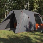 vidaXL Dómový stan pre 4 osoby Šedá a oranžová 455 x 252 x 178 cm – Obrázok 3