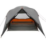 vidaXL Dómový stan pre 4 osoby Šedá a oranžová 455 x 252 x 178 cm – Obrázok 4