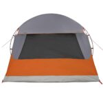 vidaXL Dómový stan pre 4 osoby Šedá a oranžová 455 x 252 x 178 cm – Obrázok 6