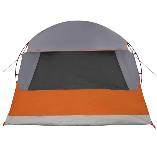 vidaXL Dómový stan pre 4 osoby Šedá a oranžová 455 x 252 x 178 cm – Obrázok 6