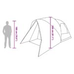 vidaXL Dómový stan so strechou s úložiskom Zelená 500 x 314 x 206 cm – Obrázok 12