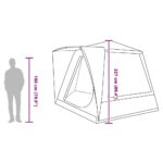 vidaXL Stan Sivá a oranžová Large Polyester – Obrázok 12