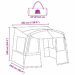 vidaXL Stan na zadné dvere pre karavan Zelená 352 x 250 x 240 cm – Obrázok 12