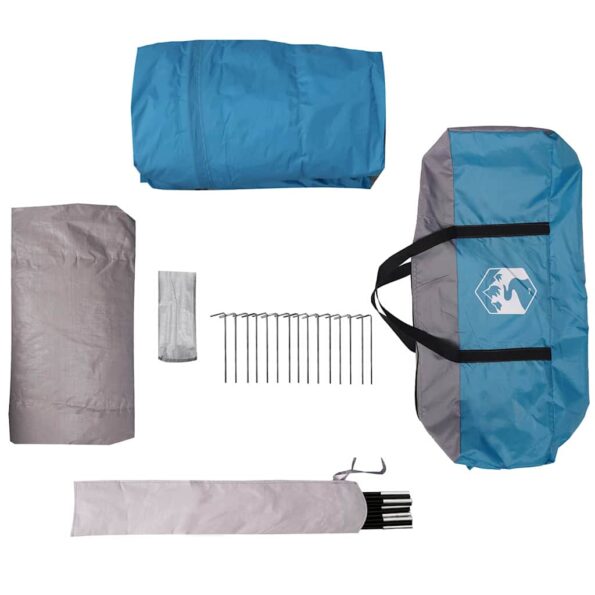 vidaXL Stan pre 12 osôb so strechou Modrá a šedá 405 x 405 x 273 cm – Obrázok 11