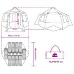 vidaXL Stan pre 12 osôb so strechou Modrá a šedá 405 x 405 x 273 cm – Obrázok 13