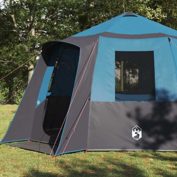 vidaXL Stan pre 12 osôb so strechou Modrá a šedá 405 x 405 x 273 cm – Obrázok 3