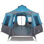 vidaXL Stan pre 12 osôb so strechou Modrá a šedá 405 x 405 x 273 cm – Obrázok 5