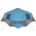 vidaXL Stan pre 12 osôb so strechou Modrá a šedá 405 x 405 x 273 cm – Obrázok 6