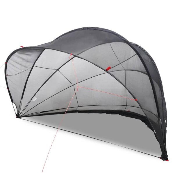vidaXL Bazénový kopulovitý stan Čierna 500 x 500 x 236 cm – Obrázok 3