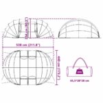 vidaXL Dómový stan na bazén Priehľadná 538 x 440 x 204 cm – Obrázok 13
