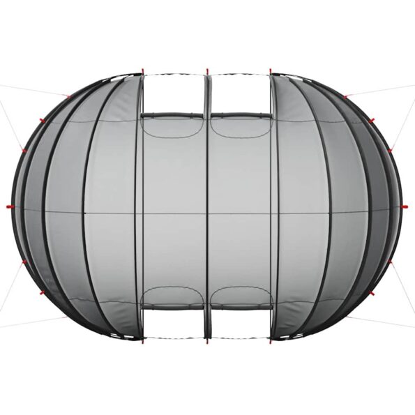 vidaXL Dómový stan na bazén Priehľadná 538 x 440 x 204 cm – Obrázok 9