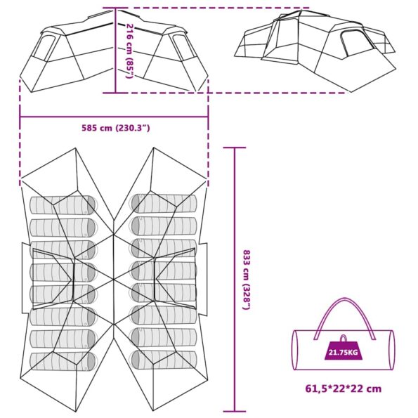vidaXL Stan Modrá Large Polyester – Obrázok 10