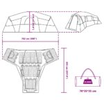 vidaXL Stan Modrá Large Polyester – Obrázok 10