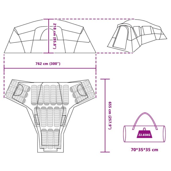 vidaXL Stan Modrá Large Polyester – Obrázok 10