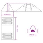 vidaXL Stan so strechou Iný Zelená a čierna 510 x 240 x 156 cm Polyester – Obrázok 9