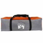 vidaXL Tipi stan so strechou Šedá a oranžová 383 x 338 x 217 cm taft – Obrázok 8