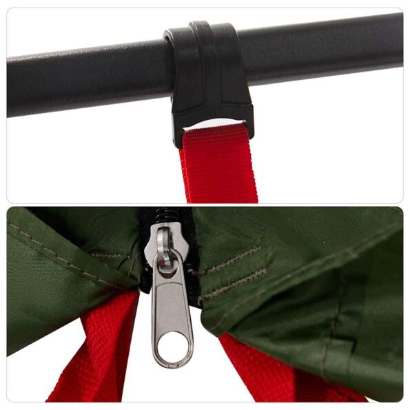 vidaXL Sieťový vnútorný stan Zelená 303 x 303 cm – Obrázok 8