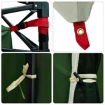 vidaXL Sieťový vnútorný stan Zelená 290 x 288 cm – Obrázok 6