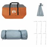 vidaXL Sieťový vnútorný stan Sivá 290 x 288 cm – Obrázok 9