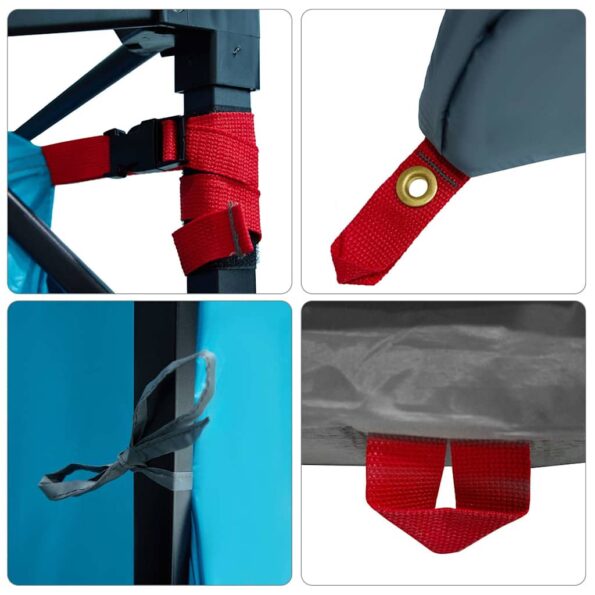 vidaXL Stan so strechou Iný so vzduchovým vetraním Modrá a čierna 291 x 291 cm – Obrázok 5