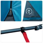 vidaXL Stan so strechou Iný so vzduchovým vetraním Modrá a čierna 291 x 291 cm – Obrázok 6